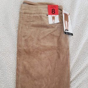 NWT S.C. & Co. Beige Corduroy Skirt, Size 8